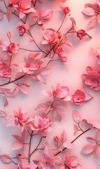 simple beautiful flower background with various colors as a wall decoration ornament ai generated