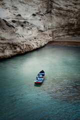 Wooden boat on a lake
