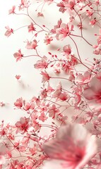 simple beautiful flower background with various colors as a wall decoration ornament ai generated