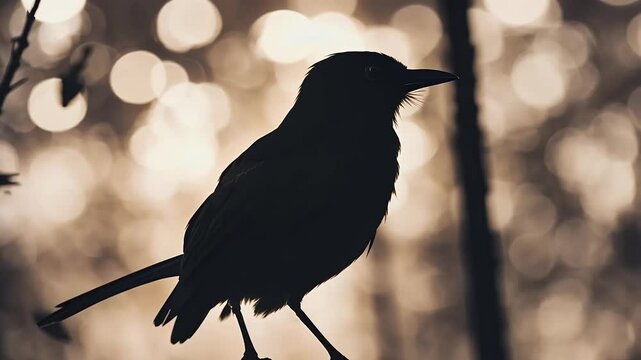 bird yellow silhouette raven tree black shark red leaf rapacity