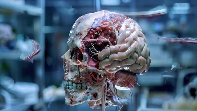 Fahr's Syndrome: The Calcification of Basal Ganglia and Movement Disorders - Imagine a person with a highlighted brain showing calcification of the basal ganglia, experiencing movement disorders