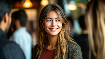 Obraz premium Making New Connections at Networking Event, Business Opportunities and Interaction