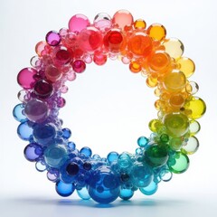 Fototapeta premium Rainbow Glass Sphere Wreath 