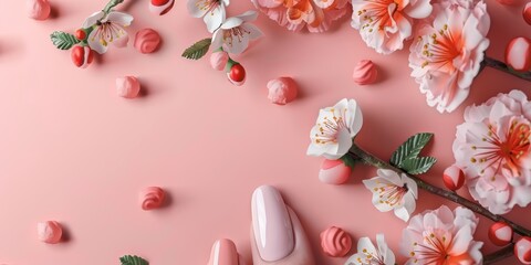 Elegant Nail Studio Business Card Design. Stylish and Modern Concept