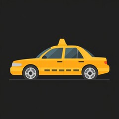 Fototapeta premium Classic Yellow Taxi Cab Illustration