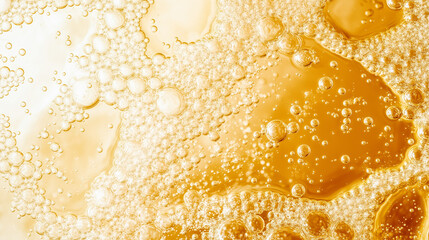 Obraz premium Golden Bubbles Abstract Background 