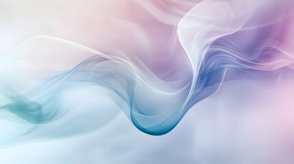 Naklejka premium Abstract Pastel Waves Flowing Gently Across Canvas