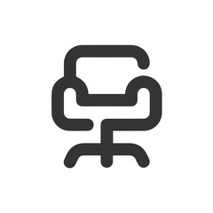 Obraz premium Chair icon symbol vector image illustration 