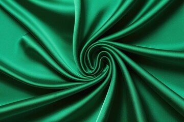 Obraz premium Elegant Emerald Cloth in Flowing Surge with Silky Texture