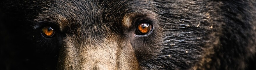 Brown Bear Close Up Showing Eyes and Fur