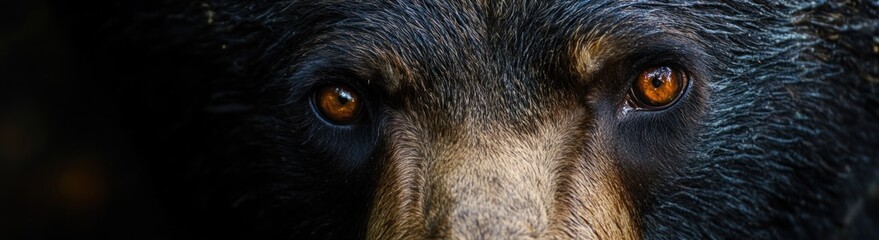 Black Bear Close Up Showing Intense Eyes