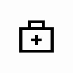 Obraz premium first aid kit icon sign vector