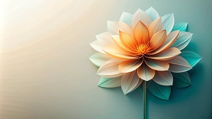 Fototapeta premium Abstract pastel flower blossom with delicate petals and soft light