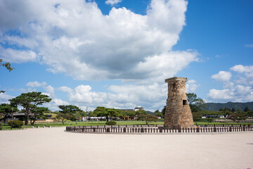 Famous Cheomseongdae observatory, Gyeongju, South Korea.