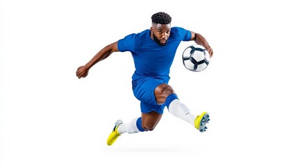 Naklejka premium Dynamic Soccer Player in Action 