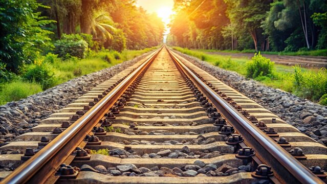 Train tracks side by side , transportation, railroad, parallel, journey, perspective, steel, metal, infrastructure, travel