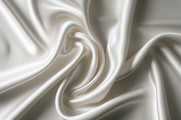 Obraz premium Elegant Isolated White Fabric with Silky Texture and Dynamic Drapery Curves