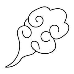 Obraz premium Eastern Chinese Cloud Element Set