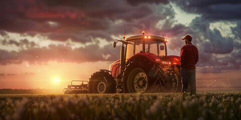 Fototapeta premium Proud Farmer. Agriculture and Farming concept