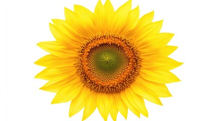 Fototapeta premium Vibrant Yellow Sunflower Bloom with Detailed Center and Bright Petals Perfect for Nature and Floral Themes