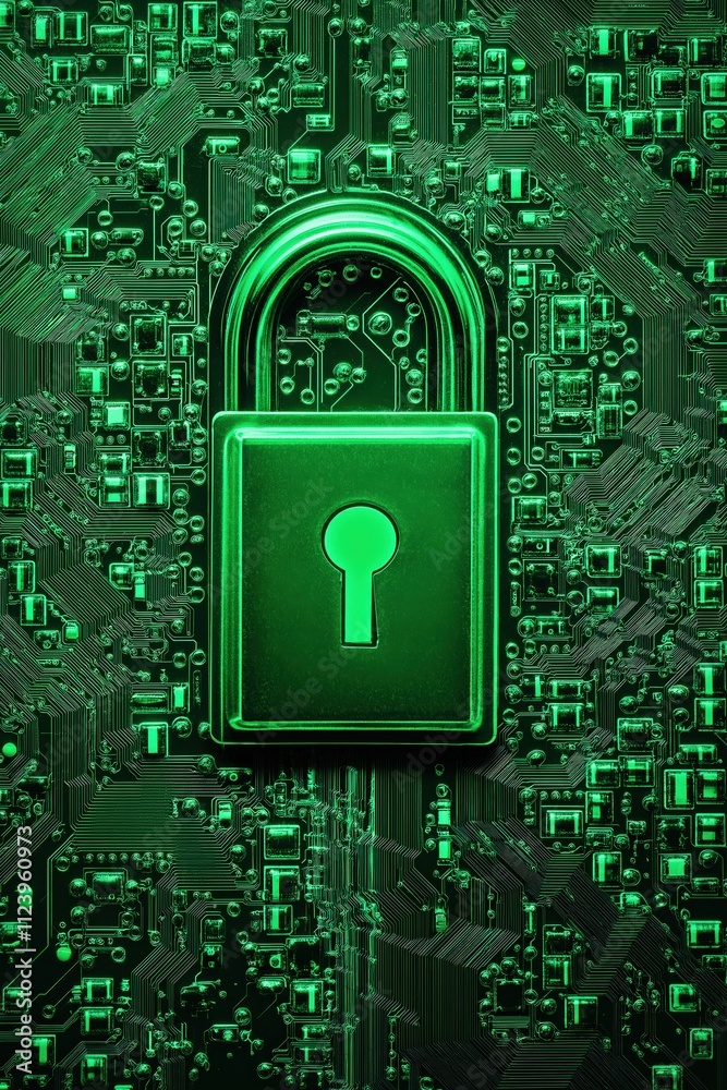 Poster unlocking secrets in digital security through advanced technology and encryption methods