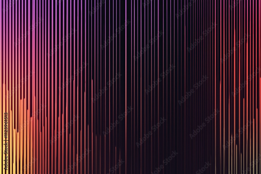 Poster vibrant gradient lines create an abstract pattern in a modern art display