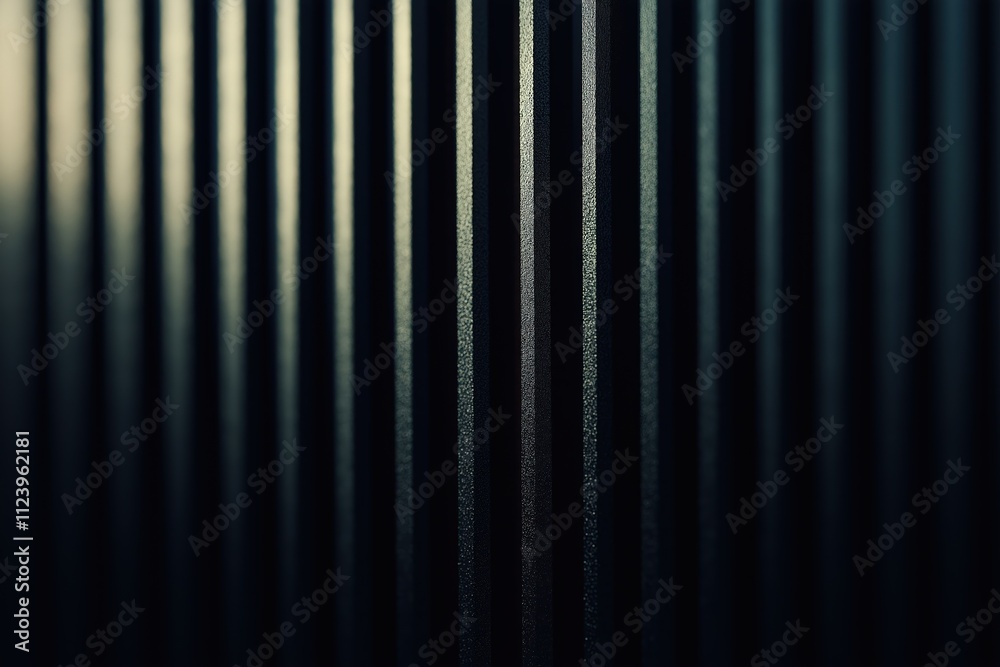 Poster vertical lines create a mesmerizing effect in an abstract dark composition