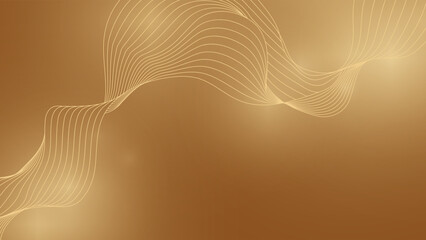 Wavy abstract background, a soft, ethereal graphic with subtle wavy lines in gold, creating a sense of movement and flow against a gradient of gold