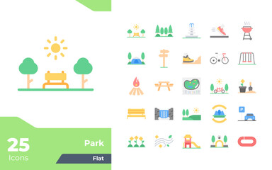 Park Flat Icons