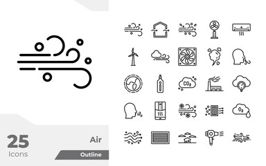 Air Outline Icons