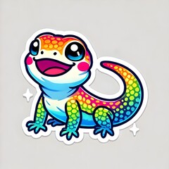 Obraz premium Cute Agama Reptile Sticker