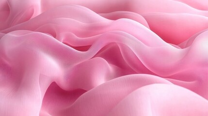 Fototapeta premium Soft pink silk fabric with elegant folds and drapes.