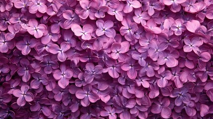 Fototapeta premium A vibrant display of lilac flowers, showcasing their delicate petals and rich color.