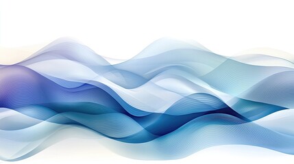 Abstract Wave Pattern in Shades of Blue and White for Modern Design and Digital Backgrounds
