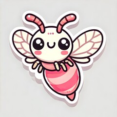 Fototapeta premium Kawaii Thrip Sticker with Big Eyes and Playful Expression