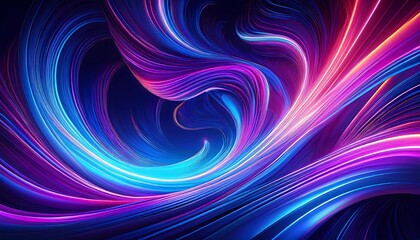 Obraz premium Abstract swirling lines of vibrant blue, purple, and pink light.