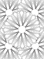All these designs are hand-drawn and unique 
Beautiful Flowers black and white illustration for adult coloring book,
This is a printable Beautiful Zentangle Coloring page for KDP Interior,