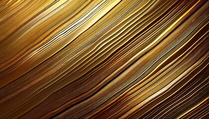 Obraz premium polished gold stone surface with diagonal lines creates an eye-catching and reflective surface.