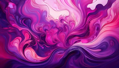 Fototapeta premium Swirling, abstract pattern of fuchsia and purple liquid, dynamic and vibrant.