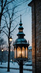 Obraz premium old lantern in the church