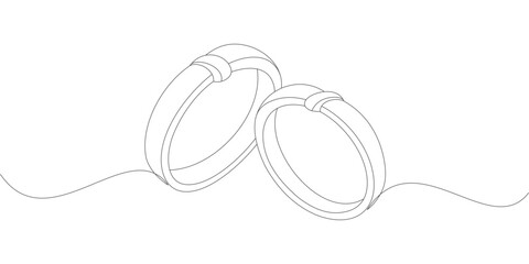 Obraz premium vector outline wedding ring couple design eps 2