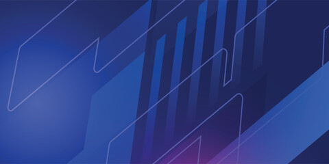 Abstract blue banner design vector, dynamic sporty horizontal background template for media promotion