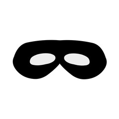 Black mask vector icon