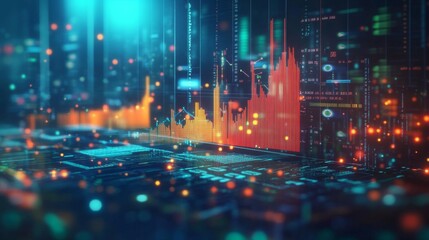 Obraz premium An engaging digital interface demonstrating financial data insights.