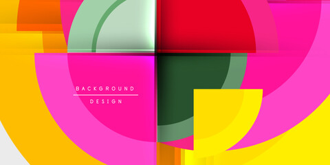 Obraz premium Target circle geometric abstract shapes. Vector Illustration For Wallpaper, Banner, Background, Card, Book Illustration, landing page