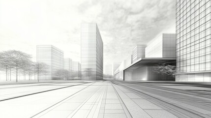 Fototapeta premium Modern Abstract Designs Merging with Cityscapes in Stunning Visuals.