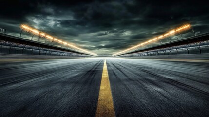 Captivating view of racing track's end point.