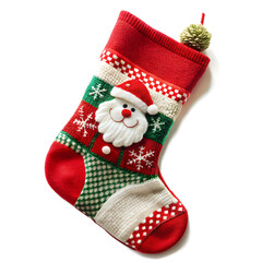 christmas sock isolated on white