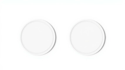 Minimalist White Circle Shapes: Perfect for Branding, Logos, and Design Projects