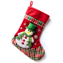 christmas sock isolated on white